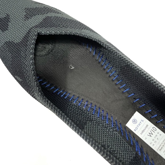 Rothys The Point Gray Camo Blue Halo Size 10 - Picture 11 of 16